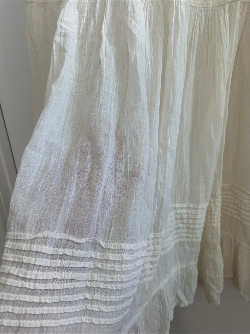 Gauze Cream boho Maxi Skirt - Lightweight like DOËN - Picture 2 of 2